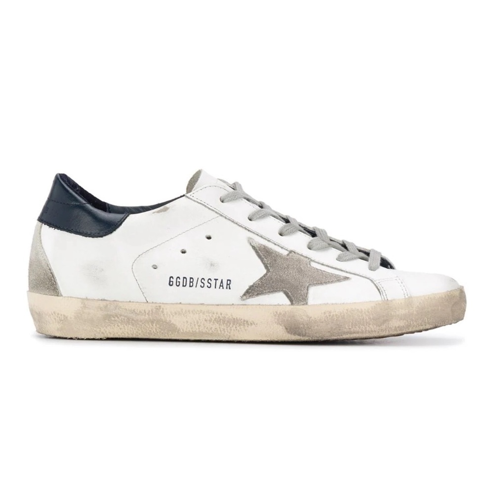 Golden Goose Super-Star distressed-finish sneakers, size 35
